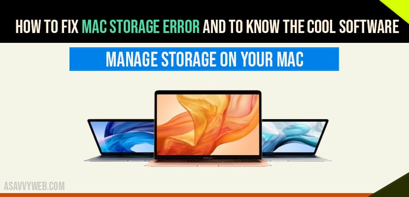 Mac Storage Error