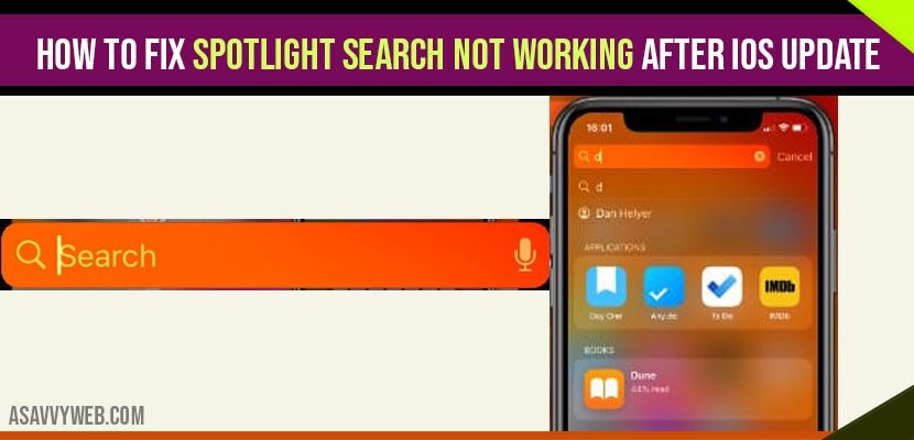 Spotlight Search not working