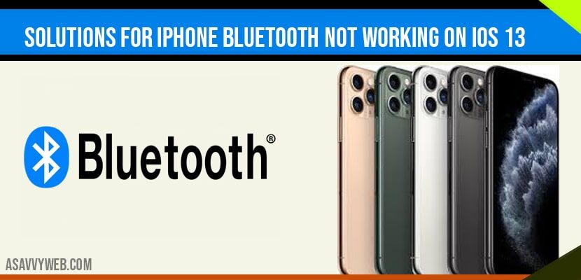iPhone Bluetooth not working