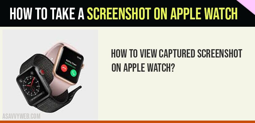 How to take screenshot on Apple watch