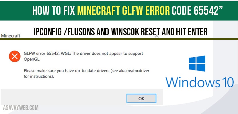 fix minecraft glfw error code - opengl driver error