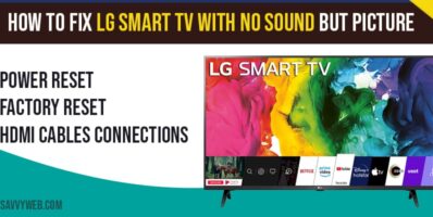 LG Smart TV with No Sound But Picture