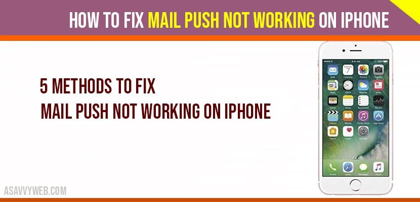 mail push not working on iPhone