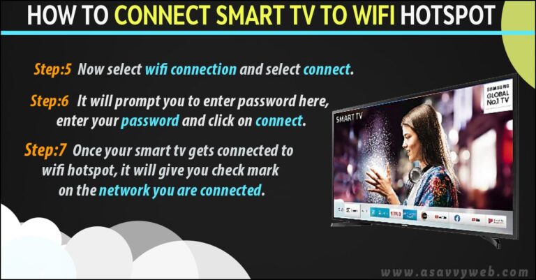 How to connect smart tv to wifi Hotspot - A Savvy Web