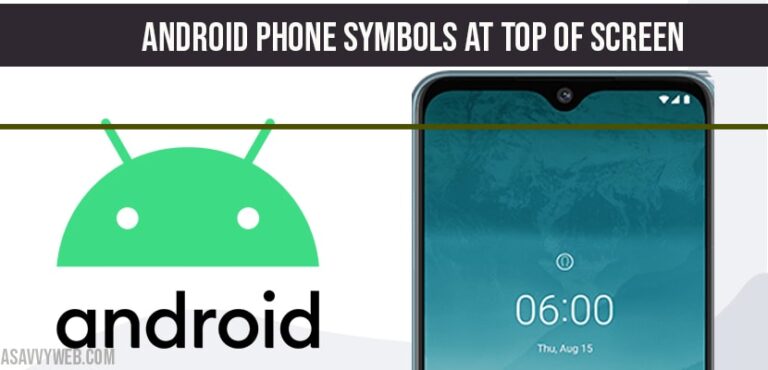 Android Phone Symbols at Top of screen - A Savvy Web