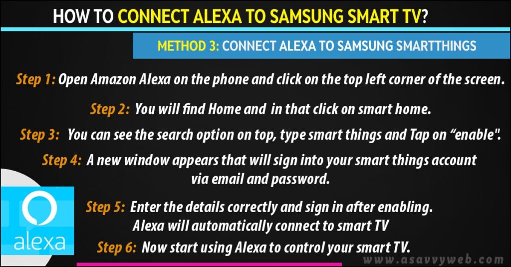 connect alexa to smart tv to samsung smarthings