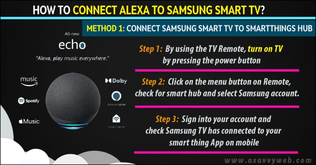 connect alexa to samsung smart tv to smartthings hub
