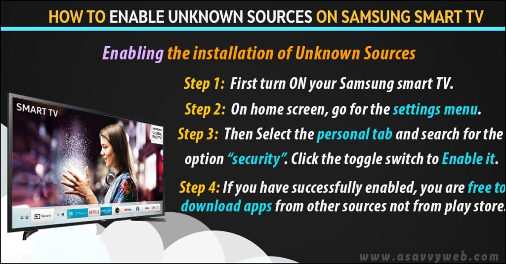 How to Enable Unknown Sources on Samsung smart TV