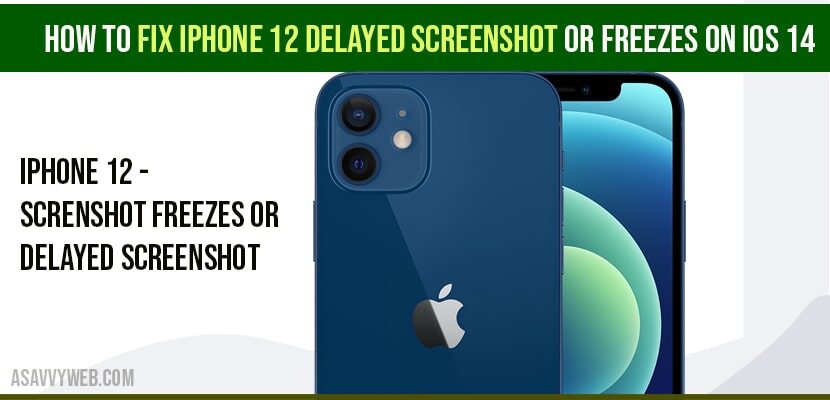 iPhone 12 delayed Screenshot or Freezes on iOS 14