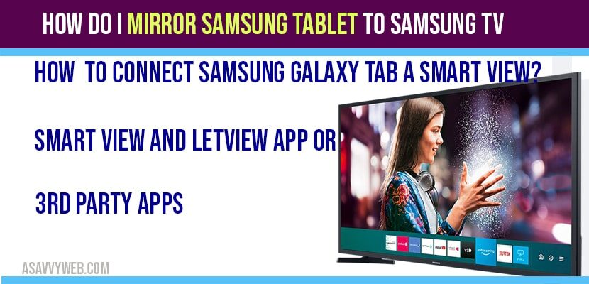 mirror Samsung tablet to Samsung tv