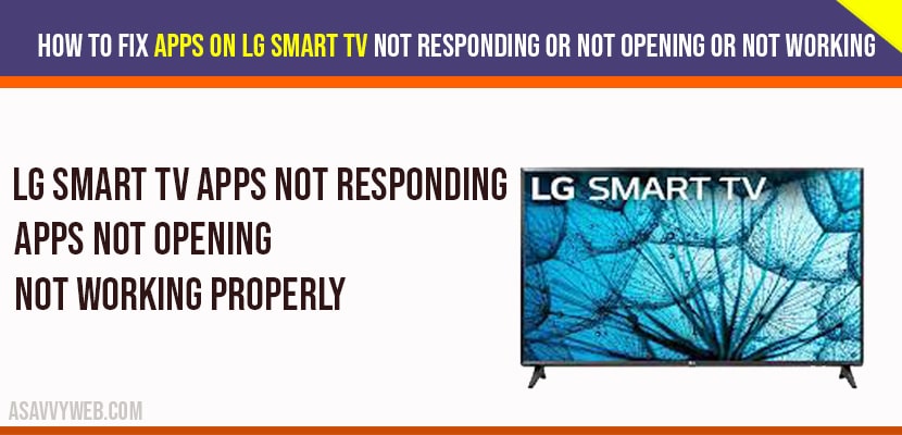 Apps on LG Smart TV not responding