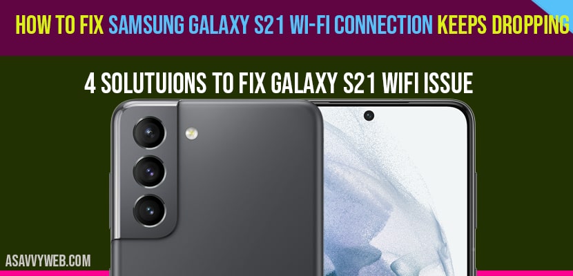 Samsung Galaxy S21 Wi-Fi Connection