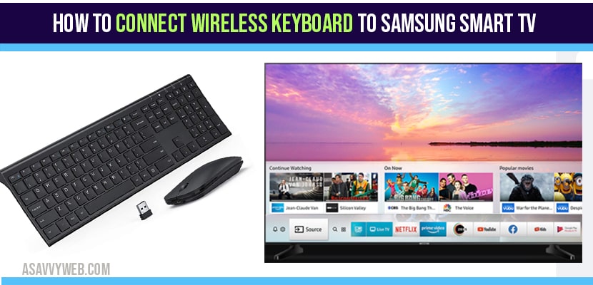 connect wireless keyboard to Samsung smart TV