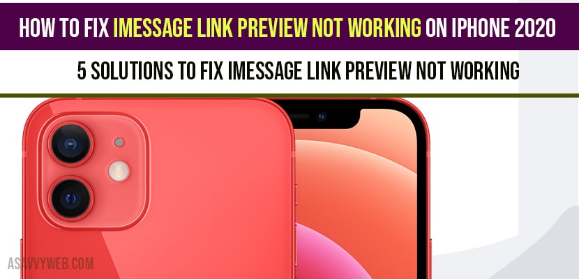 iMessage link preview not working on iPhone