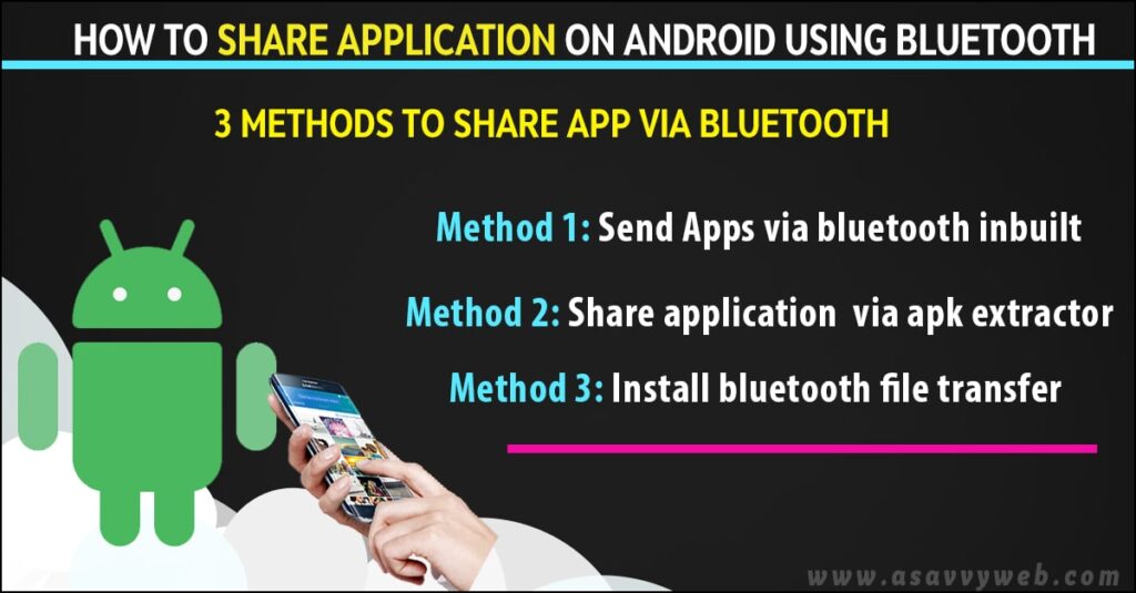 share Applications using Bluetooth on Android