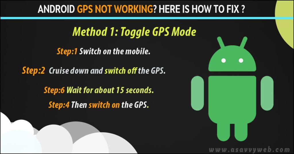 Disable GPS Mode to fix Android GPS not working