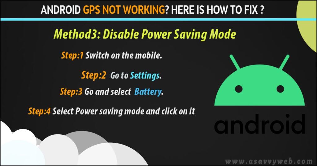 Disable power saving mode