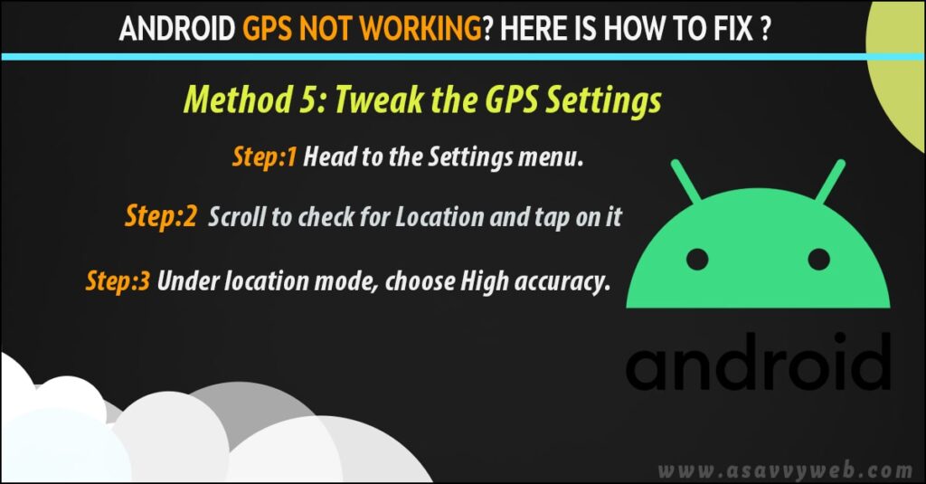 Tweak gps settings to fix Android GPS not working