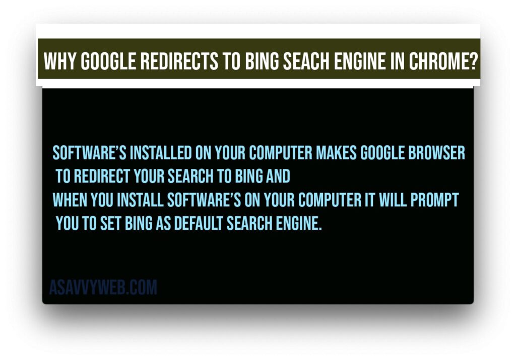 Why Google Redirects to Bing