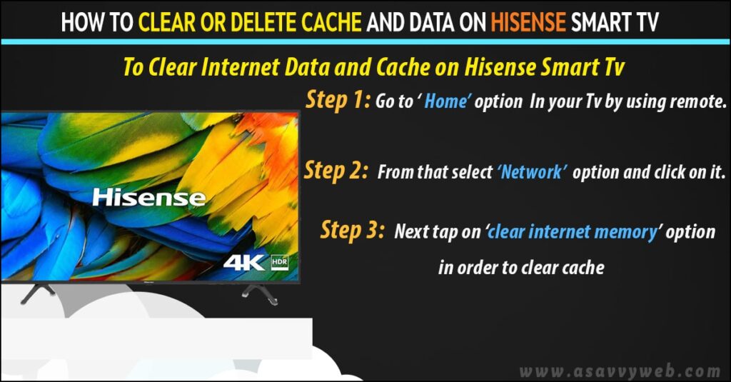 clear internet data and cache on hisense smart t