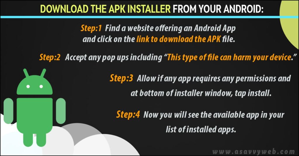 download apk installer to install apk files on android device