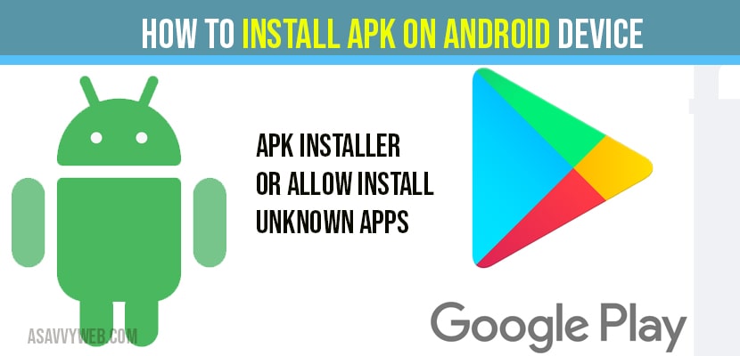 install APK on android Device