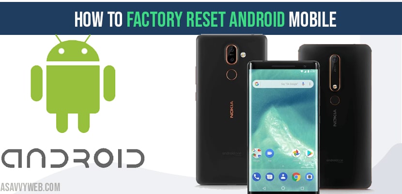 Factory Reset Android Mobile