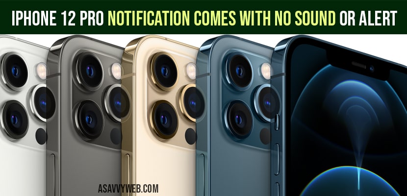 iPhone 12 Pro Notification Comes With No Sound Or Alert