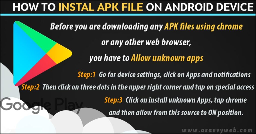 Allow unknown apps on android to install APK on Android: