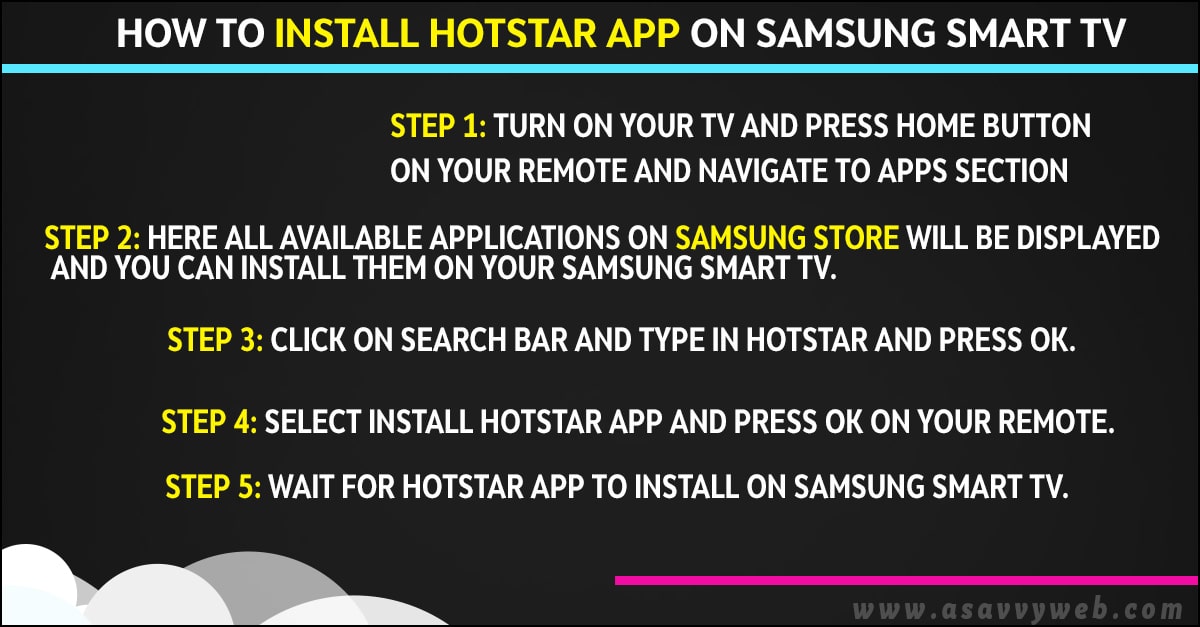 Install Hotstar App On Samsung Smart Tv A Savvy Web