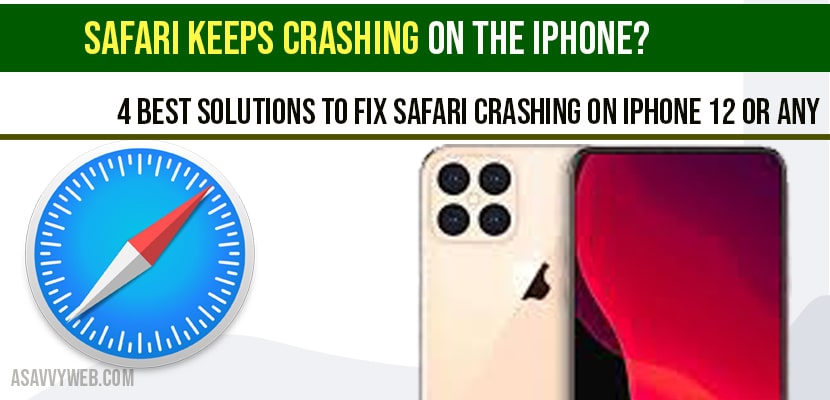 Safari Keeps Crashing on the iPhone?