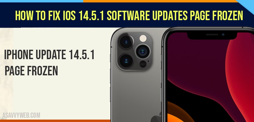 Fix iOS 14.5.1 Software Updates Page Frozen