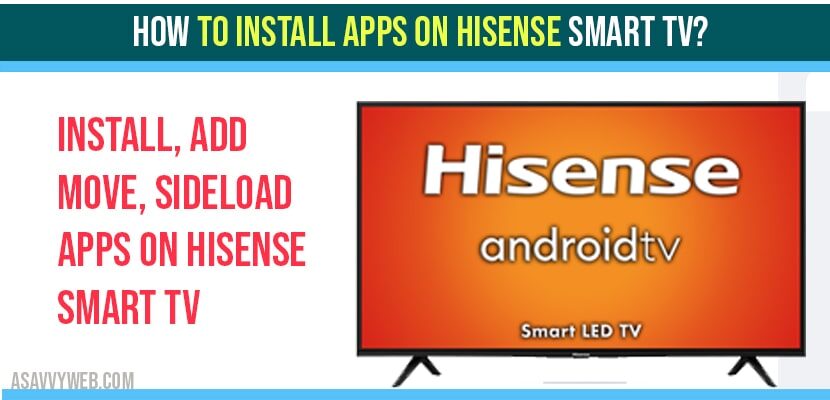 How to install Apps on Hisense Smart tv?