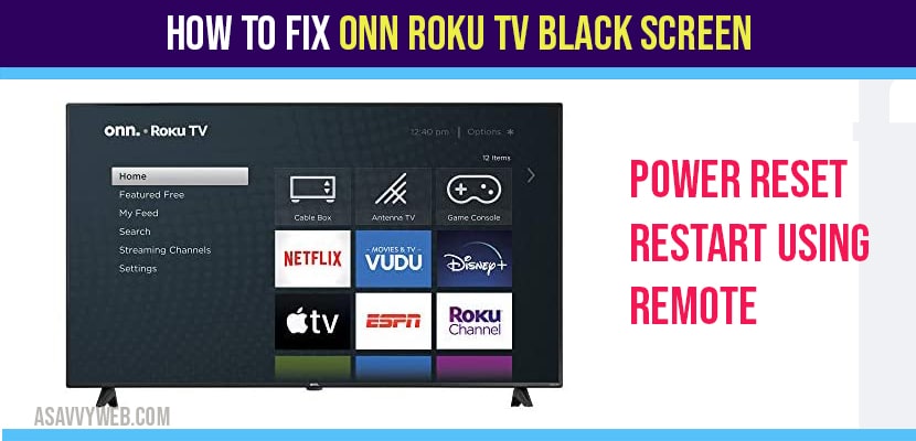 Fix Hisense Roku tv no picture or black screen