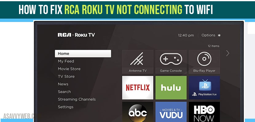 RCA ROKU TV not Connecting to Wifi