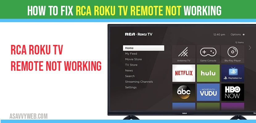 RCA Roku tv remote not working