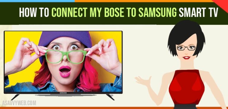 How To Connect My Bose To Samsung Smart TV A Savvy Web