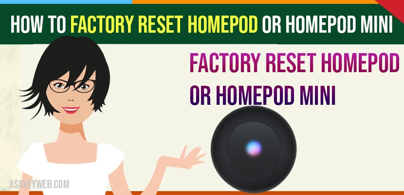 how to factory reset homepod or homepod mini