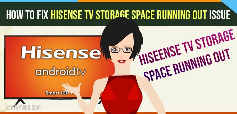 Hisense TV Storage Space Running Out Issue