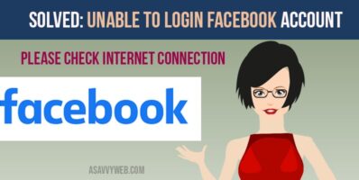 Solved: Unable to login Facebook Account Please Check Internet Connection