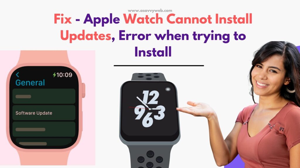 apple watch trying to update but cant install update
