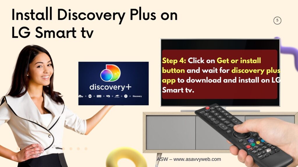Click on Install button near to discovery plus app