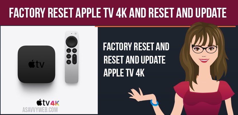 Factory Reset Apple tv 4k and Reset and Update