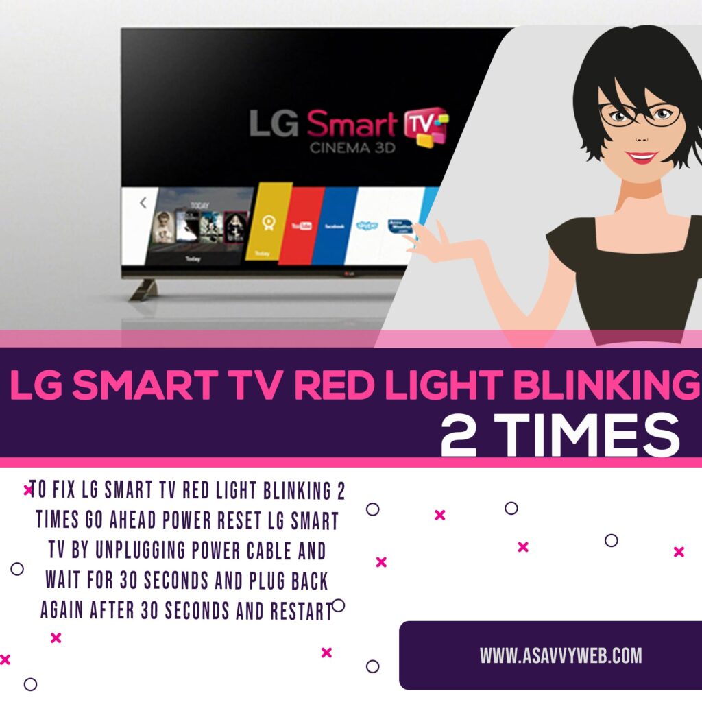 lg smart tv red light blinking 2 times