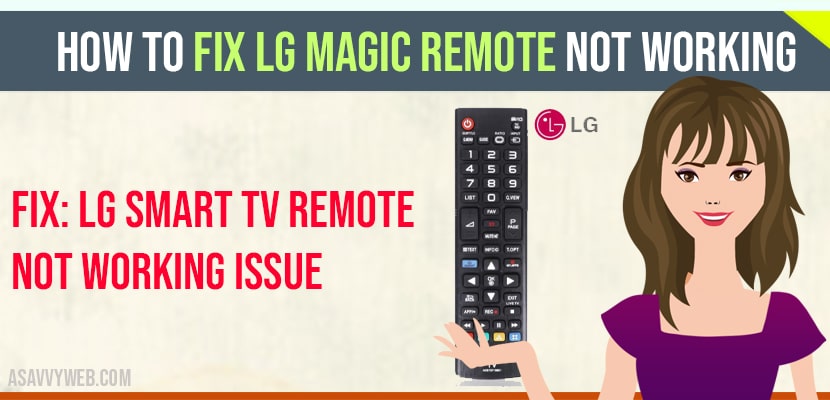 How to Fix LG magic Remote Not Working