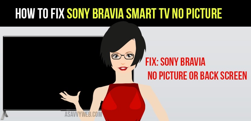 How to fix Sony Bravia Smart TV No Picture