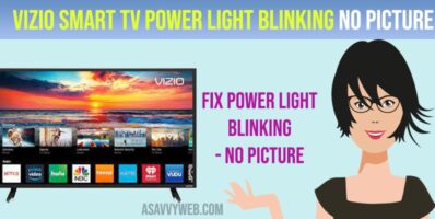 Vizio Smart tv Power Light Blinking No Picture