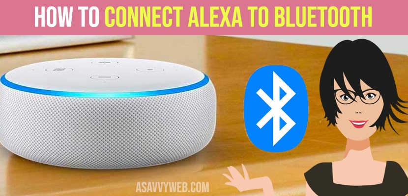How to connect alexa to bluetooth