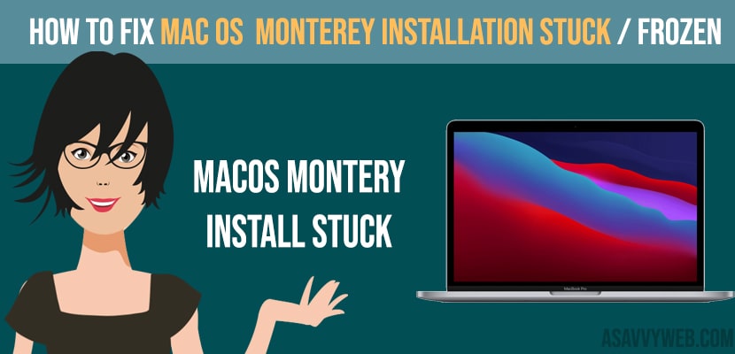 MAC OS Monterey installation stuck frozen