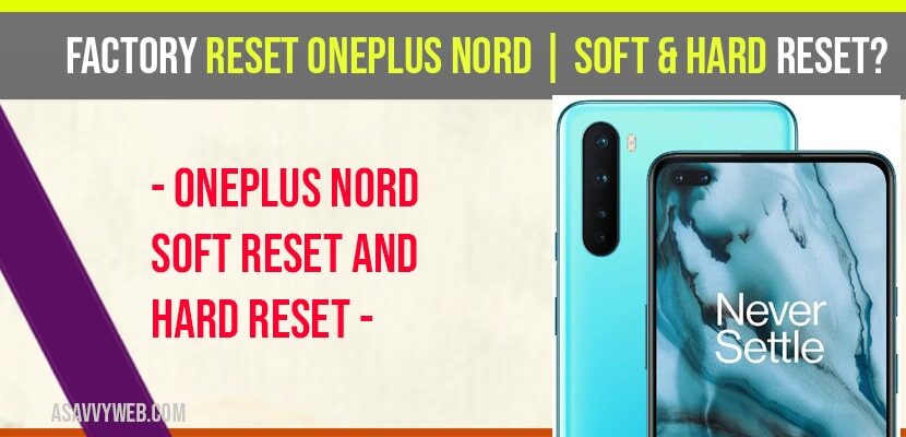 factory reset oneplus nord
